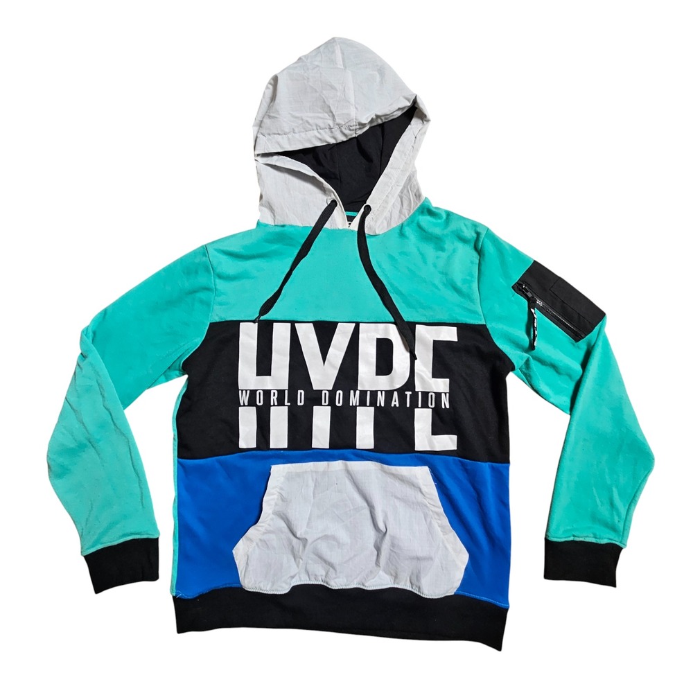 Five By Five Masterpiece Hype World Denomination Colorblock Hoodie Sweatshirt M - Picture 4 of 7